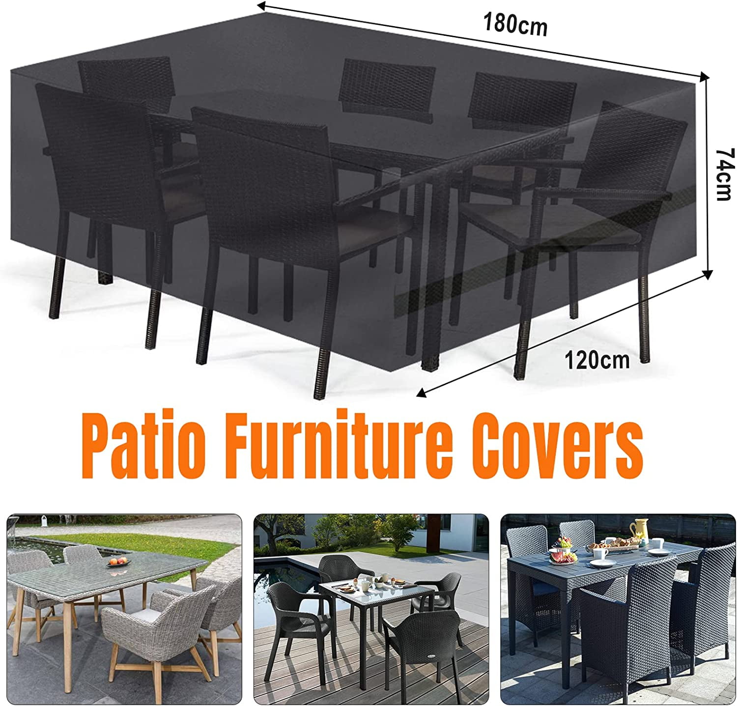 Patio furniture cover, garden furniture cover, table cover,